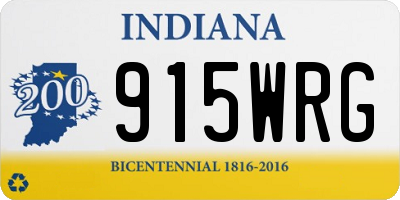 IN license plate 915WRG