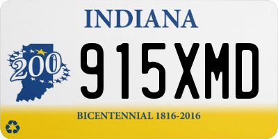 IN license plate 915XMD