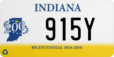 IN license plate 915Y