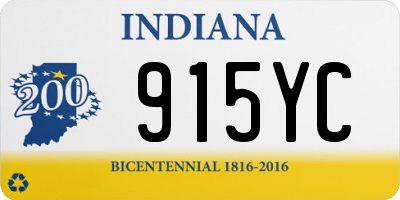 IN license plate 915YC