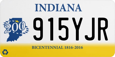 IN license plate 915YJR
