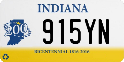IN license plate 915YN