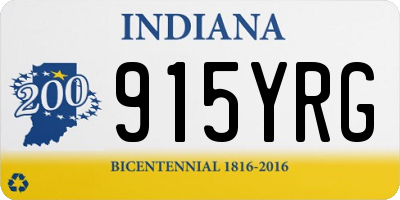IN license plate 915YRG