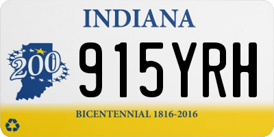 IN license plate 915YRH