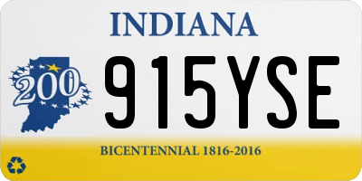 IN license plate 915YSE