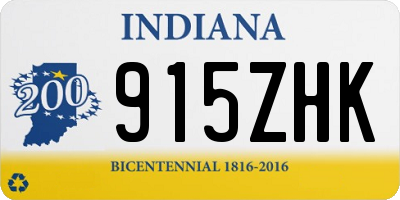 IN license plate 915ZHK