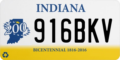 IN license plate 916BKV