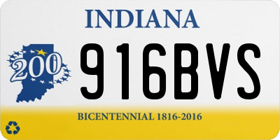 IN license plate 916BVS