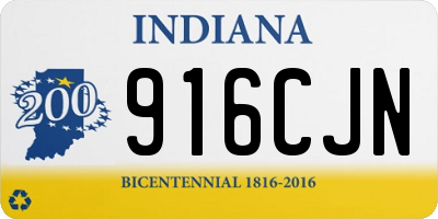 IN license plate 916CJN