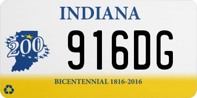 IN license plate 916DG