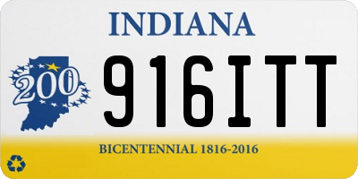 IN license plate 916ITT