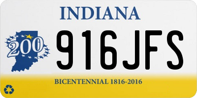 IN license plate 916JFS