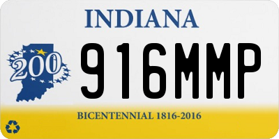 IN license plate 916MMP