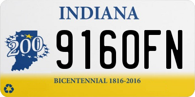 IN license plate 916OFN