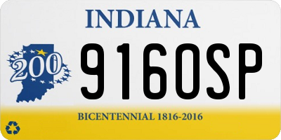 IN license plate 916OSP