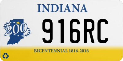 IN license plate 916RC