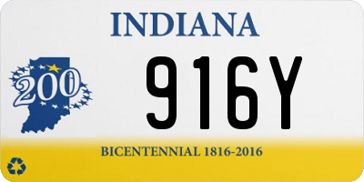 IN license plate 916Y