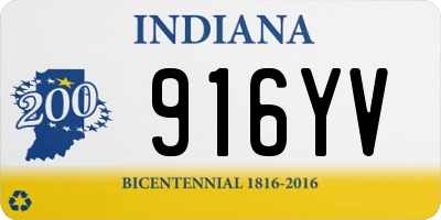 IN license plate 916YV