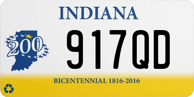 IN license plate 917QD