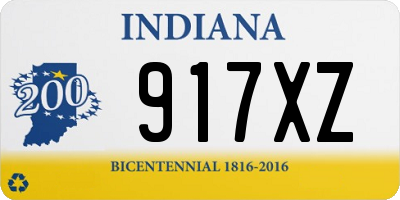 IN license plate 917XZ