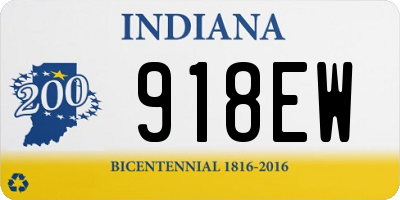 IN license plate 918EW