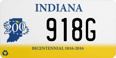 IN license plate 918G