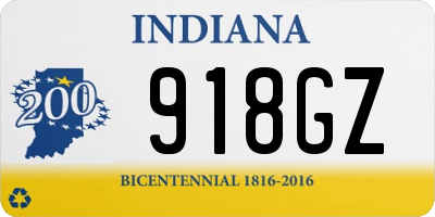 IN license plate 918GZ