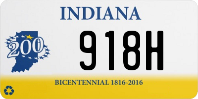 IN license plate 918H