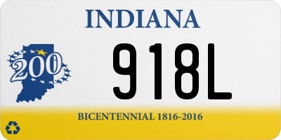 IN license plate 918L