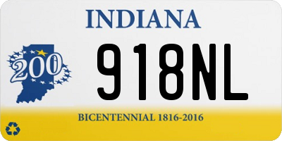 IN license plate 918NL