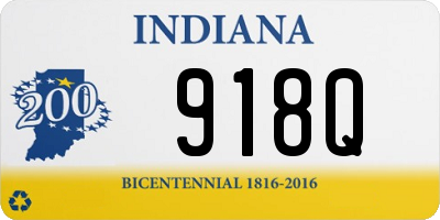 IN license plate 918Q