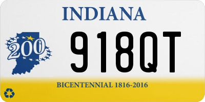 IN license plate 918QT