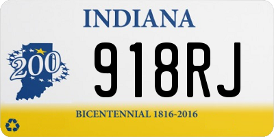IN license plate 918RJ