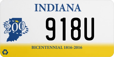 IN license plate 918U