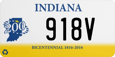 IN license plate 918V