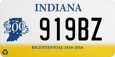 IN license plate 919BZ
