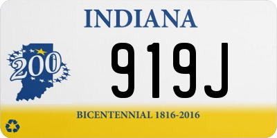 IN license plate 919J