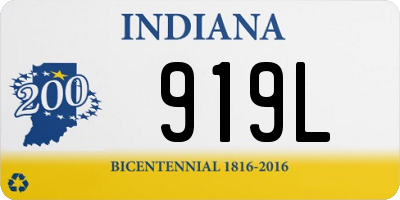 IN license plate 919L