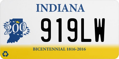 IN license plate 919LW