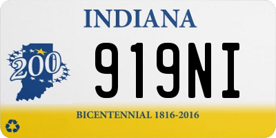 IN license plate 919NI