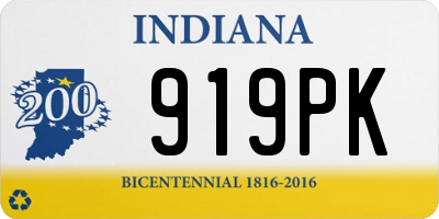 IN license plate 919PK