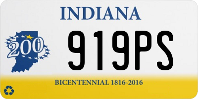 IN license plate 919PS