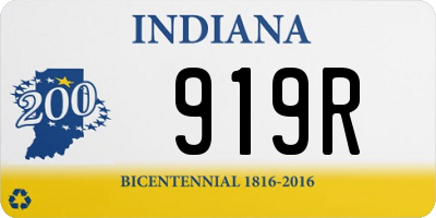 IN license plate 919R