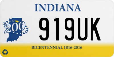 IN license plate 919UK