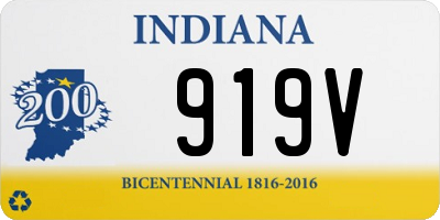 IN license plate 919V