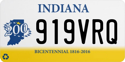IN license plate 919VRQ