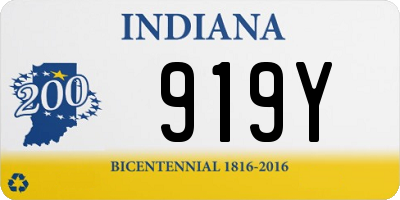 IN license plate 919Y