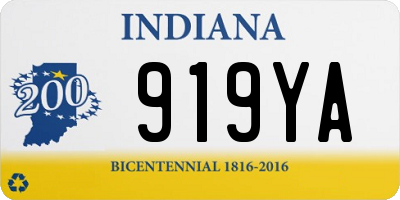 IN license plate 919YA
