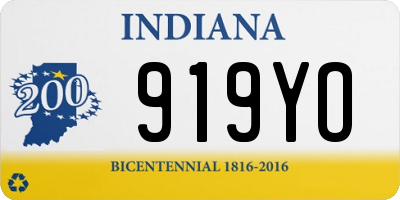 IN license plate 919YO