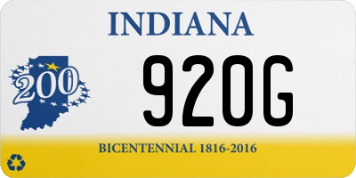 IN license plate 920G